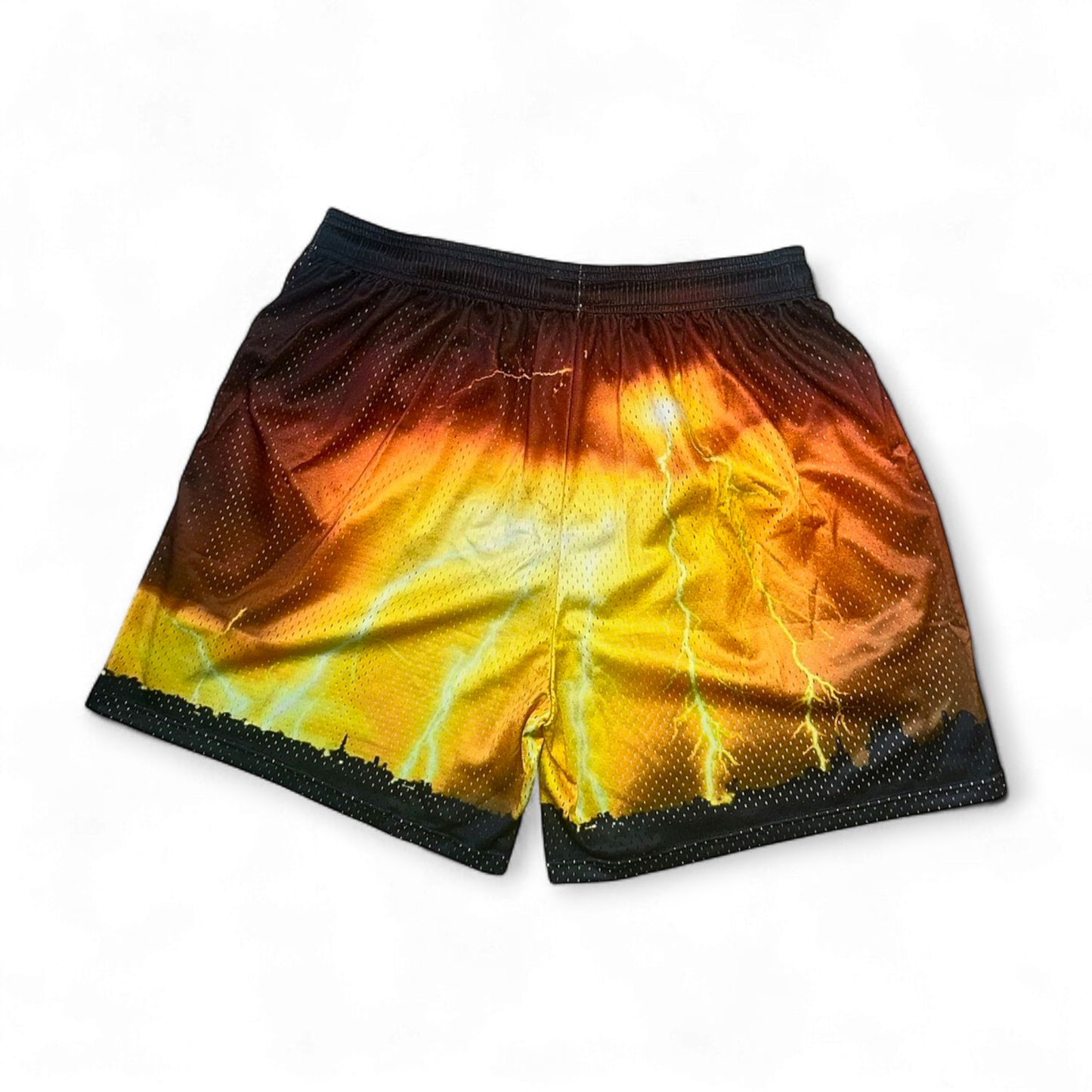 YELLOW THUNDERSTORMS SHORTS