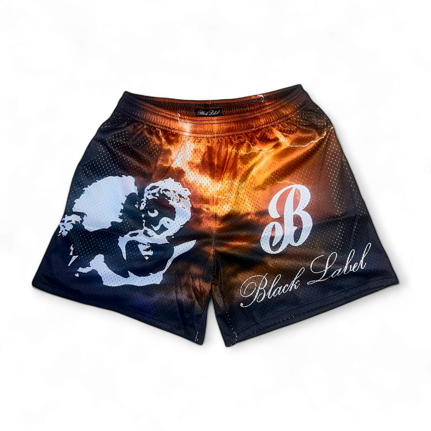 ORANGE THUNDERSTORMS SHORTS